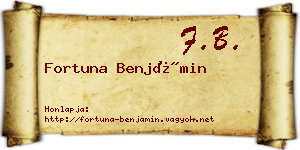 Fortuna Benjámin névjegykártya